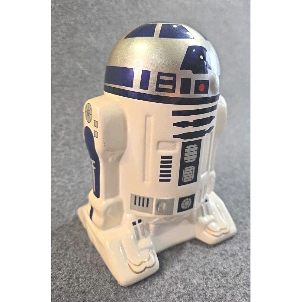 Star Wars R2D2 Ceramic Piggy Bank Coin Holder Lucasfilm Statue Robot 7-8”